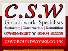 Tablet Screenshot of cswgroundworks.co.uk